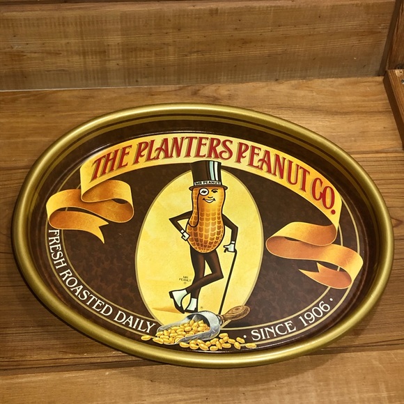 Vintage PLANTERS PEANUT Company Advertising Tray Platter-Retired Character - Picture 2 of 4